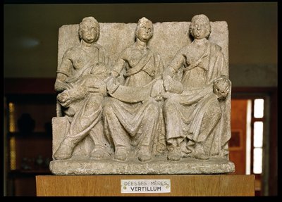 Votive Sculpture of a Triple Mother Deity by Gallo Roman